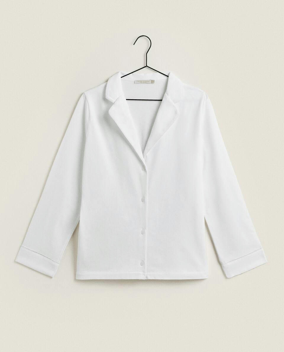 SHIRT WITH LACE TRIM