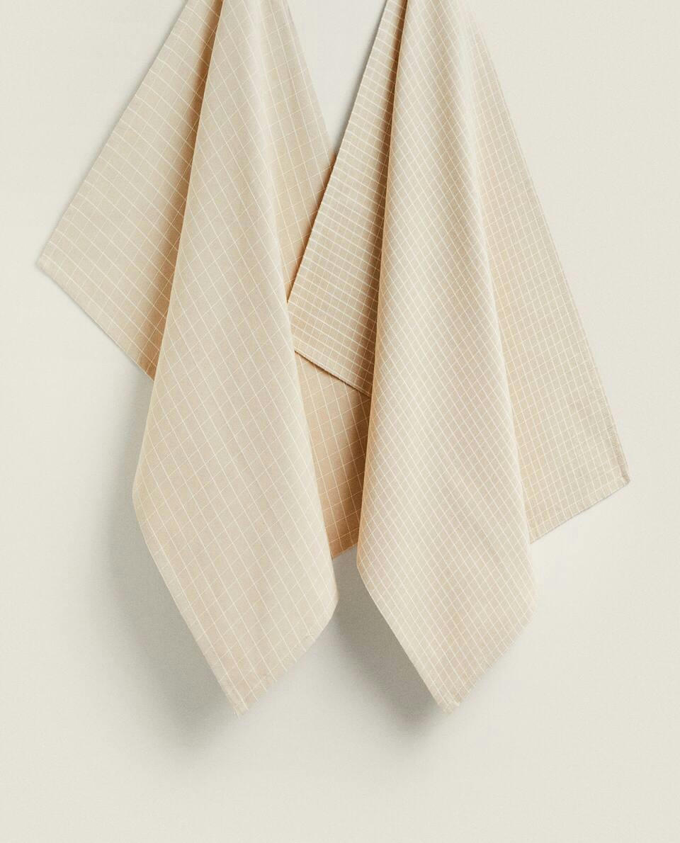 CHECK TEA TOWEL (PACK OF 2)