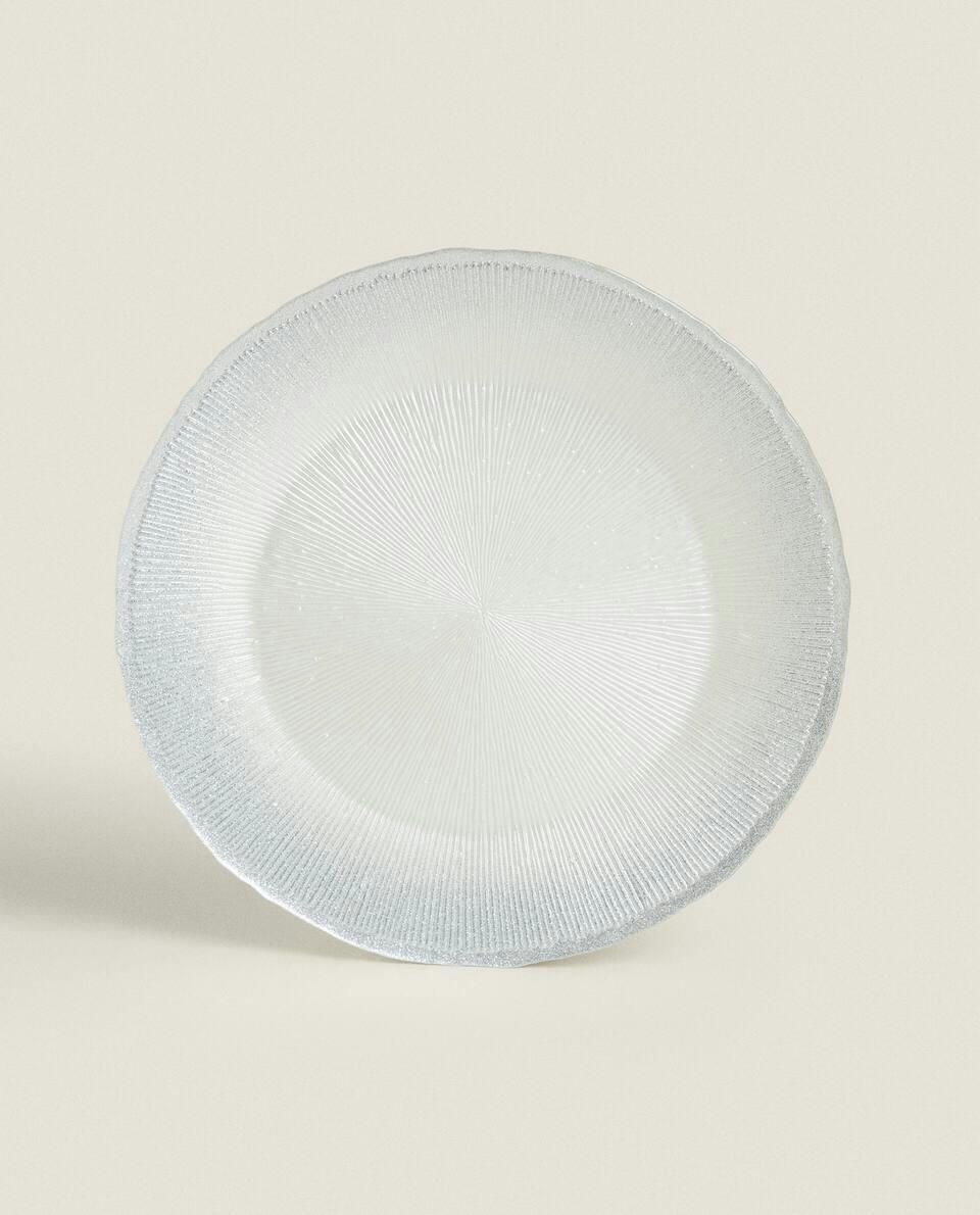 CHRISTMAS GLITTER  SERVICE PLATE