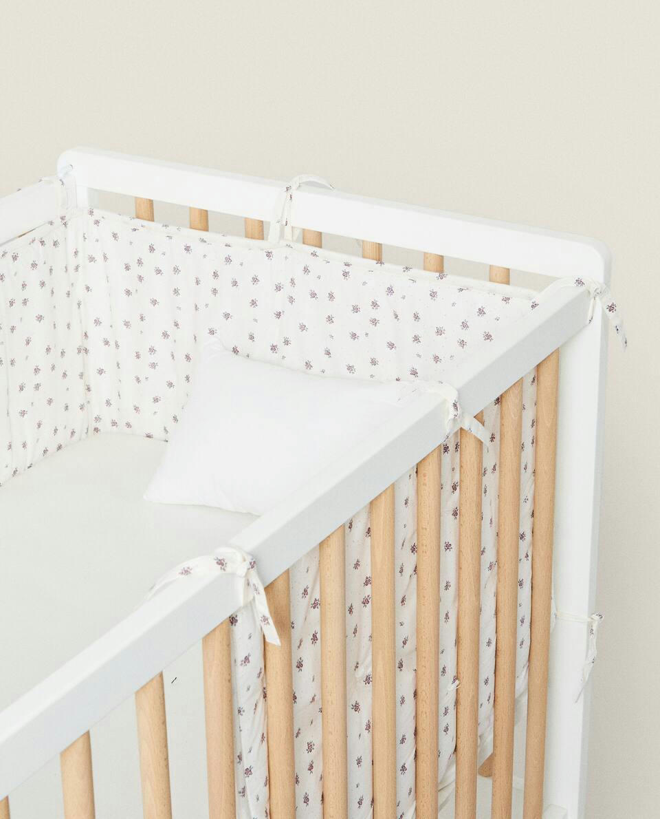 CHILDREN’S FLORAL COT BUMPER COVER