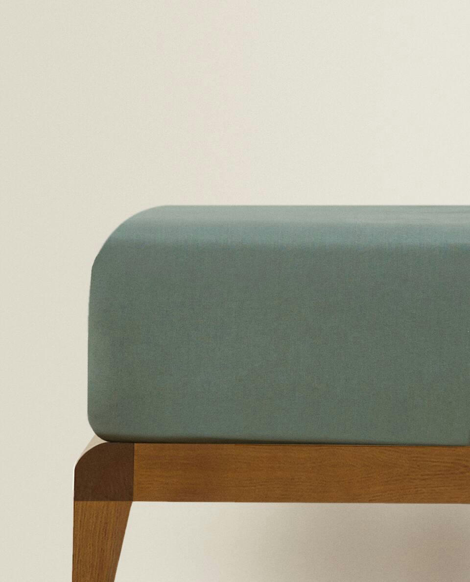 CHILDREN'S  FITTED SHEET WITH TOPSTITCHING