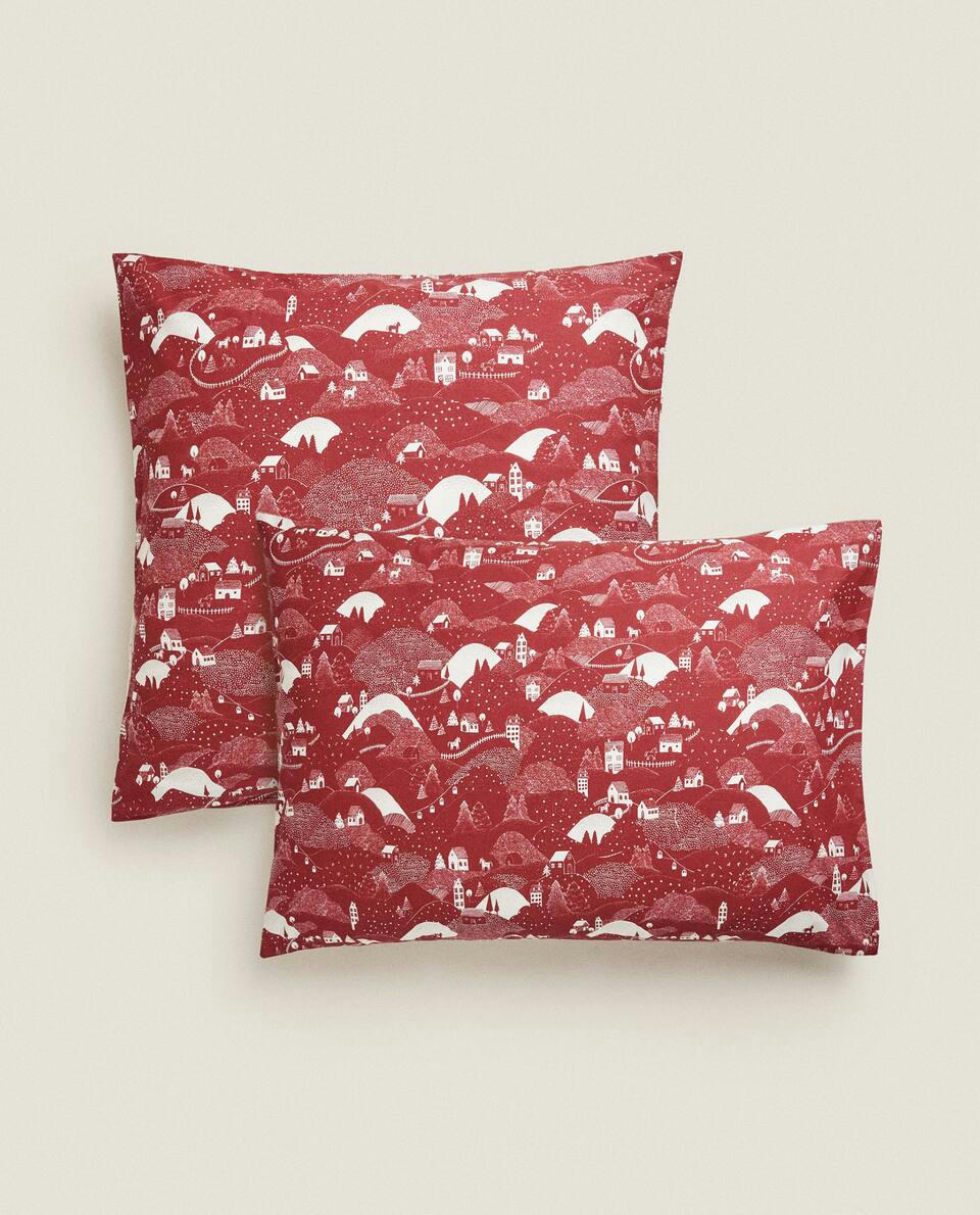 CHILDREN'S CHRISTMAS LANDSCAPE  PILLOWCASE