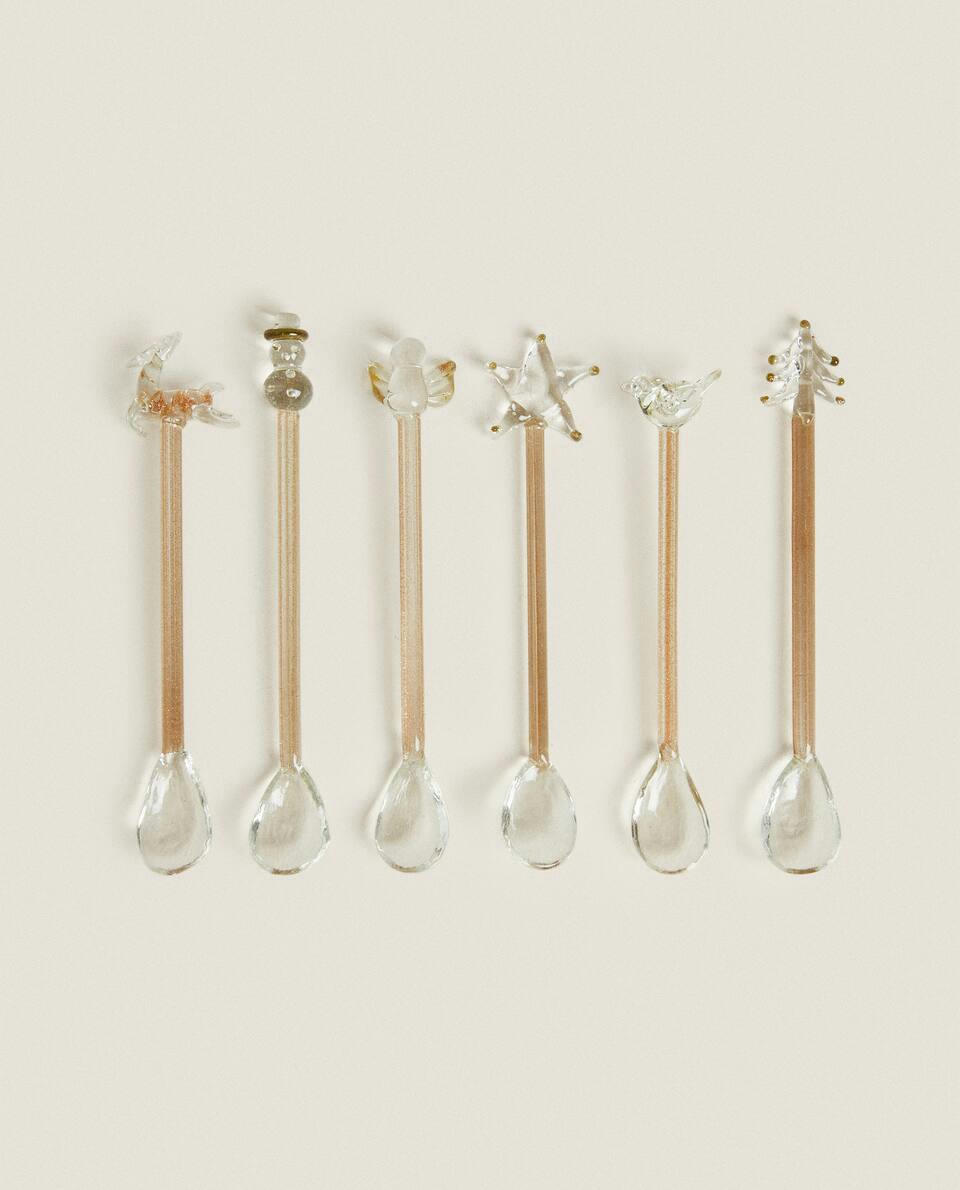 CHRISTMAS  DESSERT SPOON CHARMS (PACK OF 6)