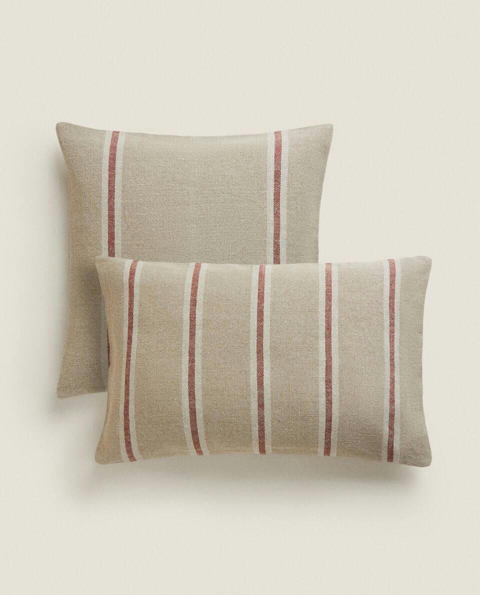 CHRISTMAS STRIPED  CUSHION COVER