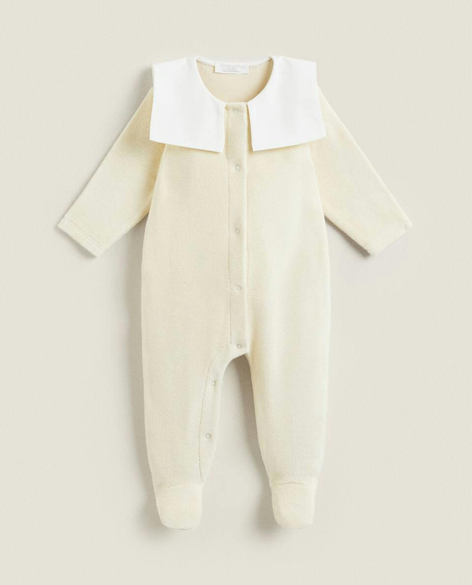 TERRY ROMPER WITH COLLAR