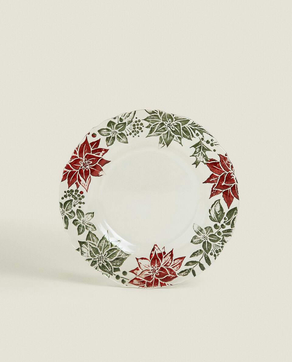 POINSETTIA  DESSERT PLATE