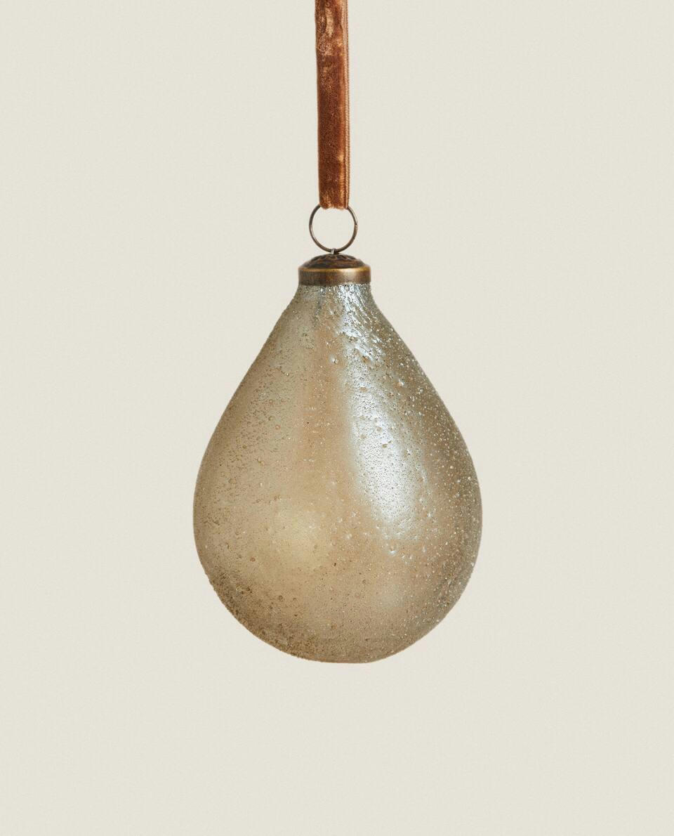 MERCURISED  CHRISTMAS PEAR DECORATION