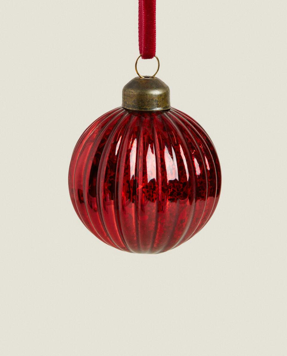 CHRISTMAS SPIRAL  BAUBLE DECORATION