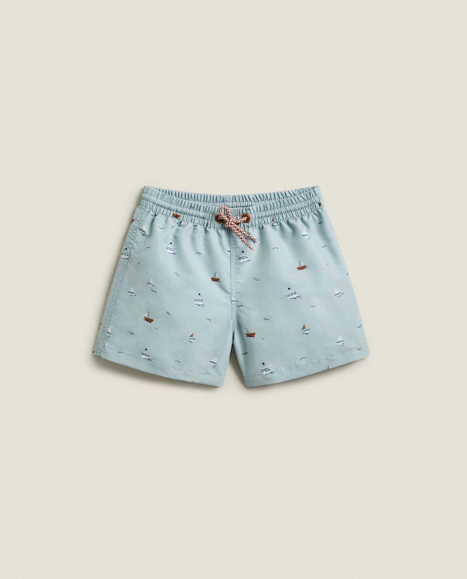 BOAT PRINT SWIMMING TRUNKS
