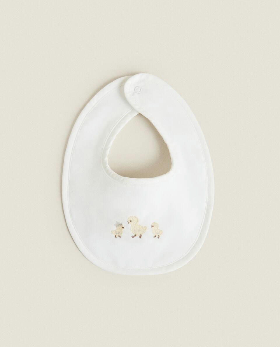 EMBROIDERED DUCK BIB