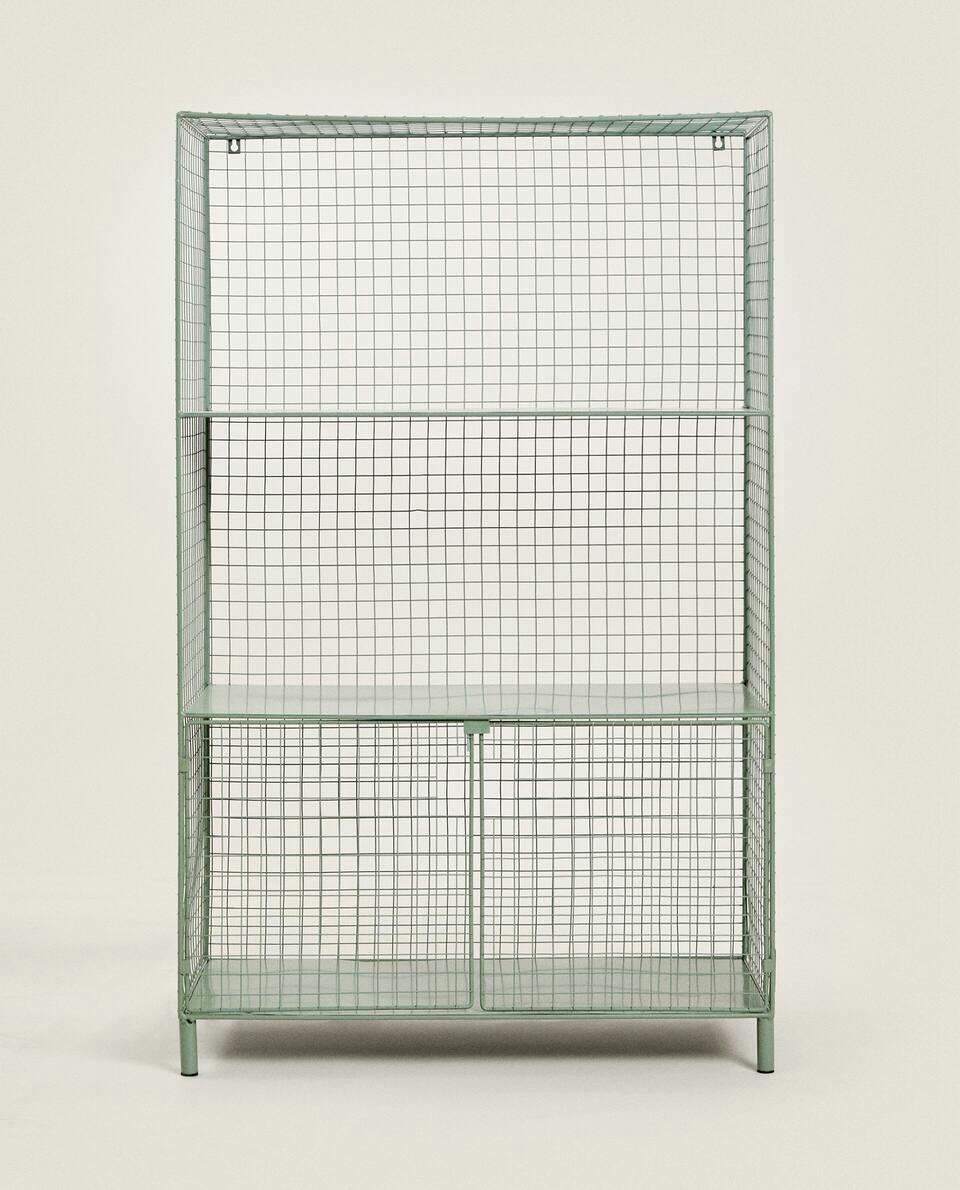 METAL BOOKCASE WITH DOORS