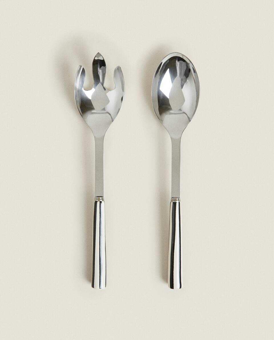 SET OF STRIPED SERVING CUTLERY (2 UNITS)