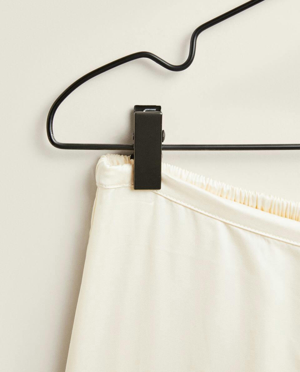 EMBROIDERED SATIN TROUSERS