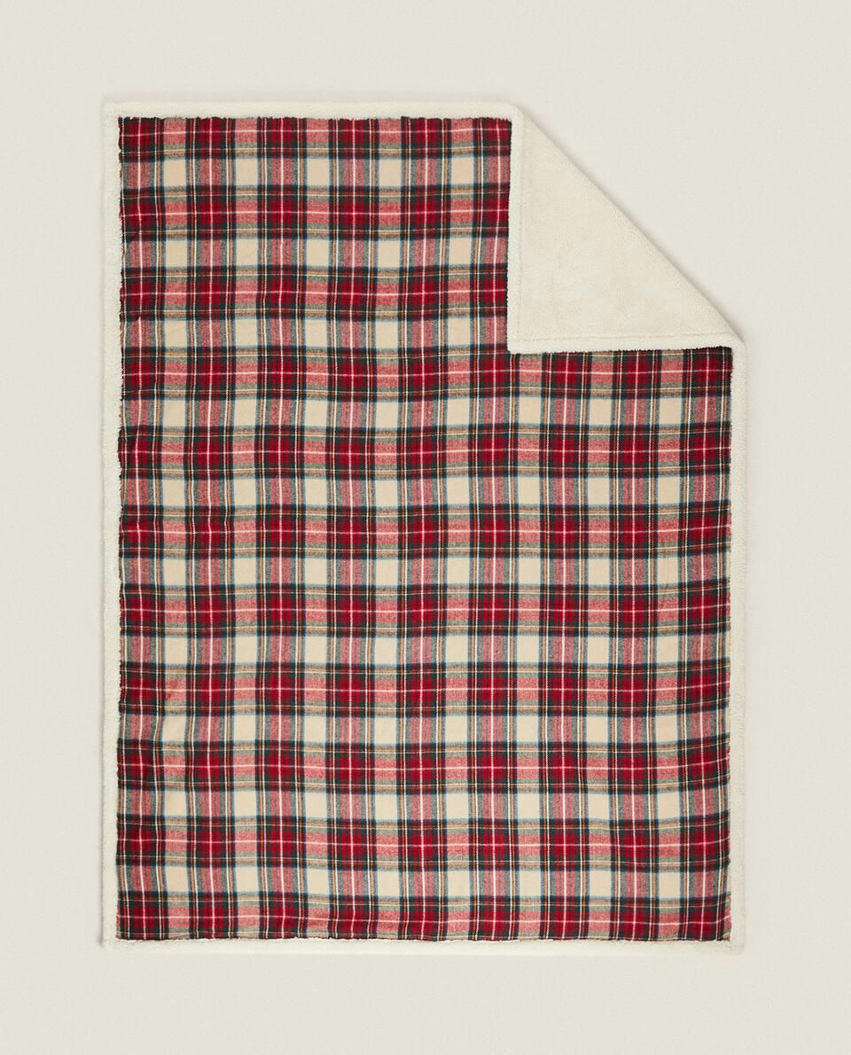 CHRISTMAS REVERSIBLE TARTAN BLANKET