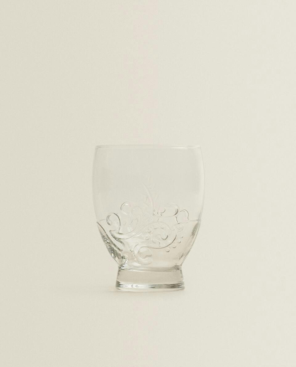RAISED FLORAL DESIGN  TUMBLER