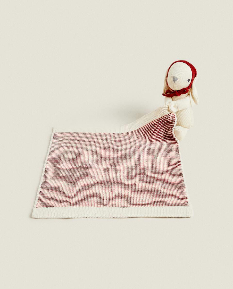 BUNNY CUDDLY  TOY WITH CHRISTMAS HAT