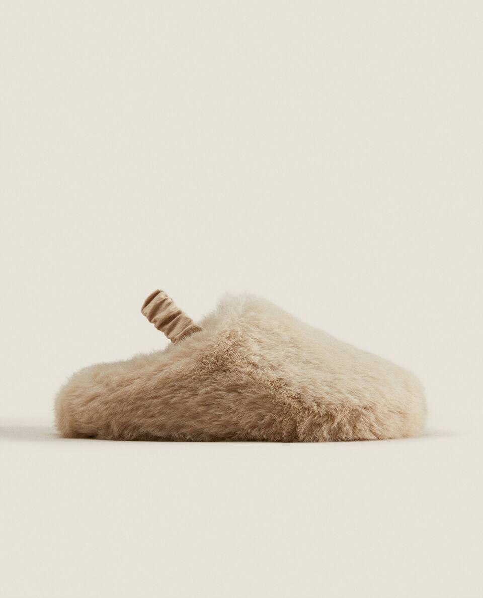FAUX FUR MULE SLIPPERS
