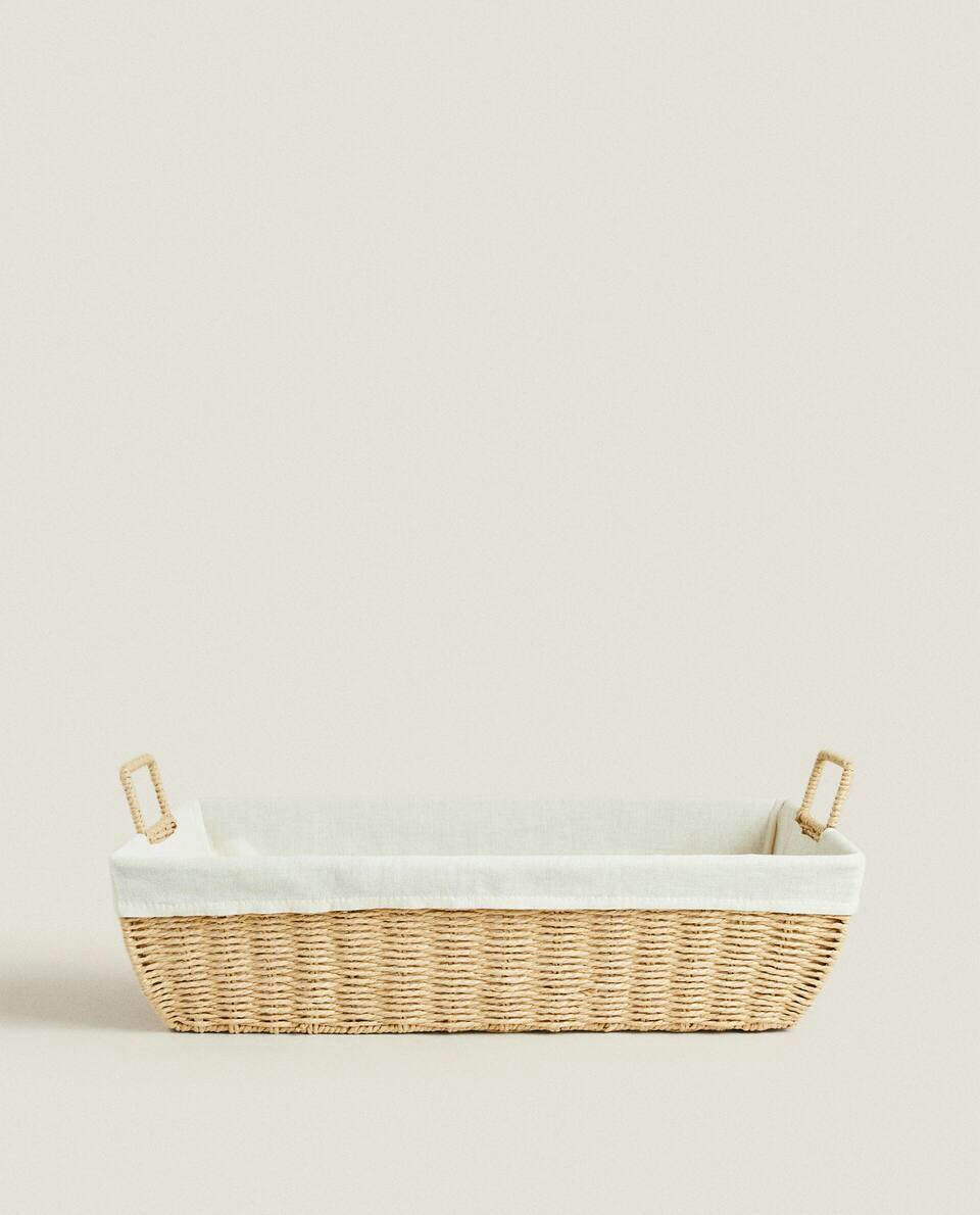 ING BASKET WITH FABRIC LINING