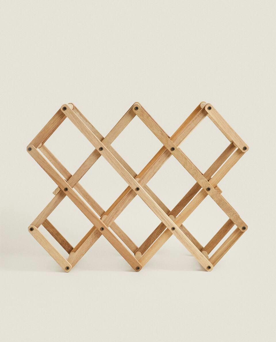 EXTENDIBLE WOODEN BOTTLE STAND