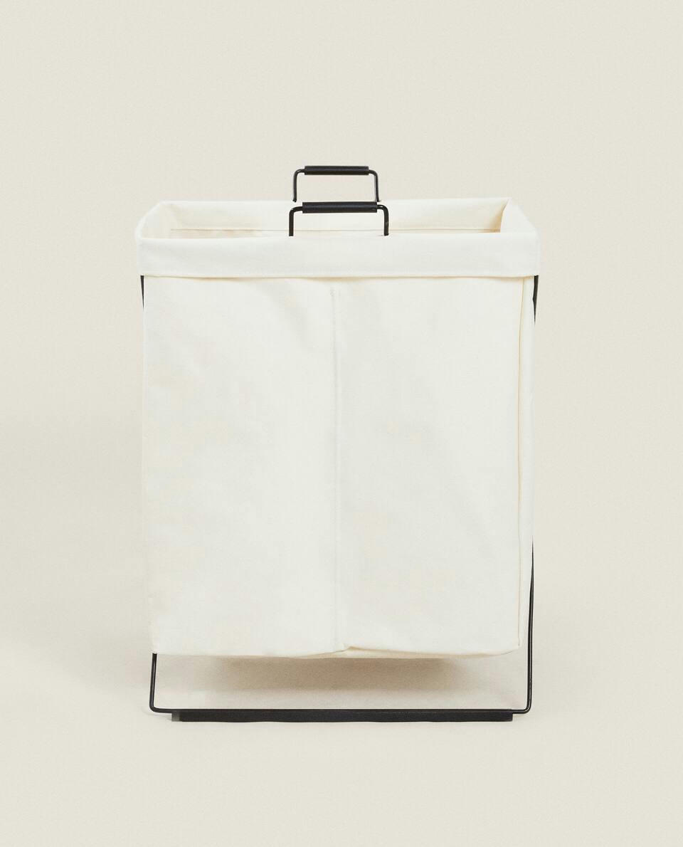 FOLDABLE DOUBLE LAUNDRY BASKET