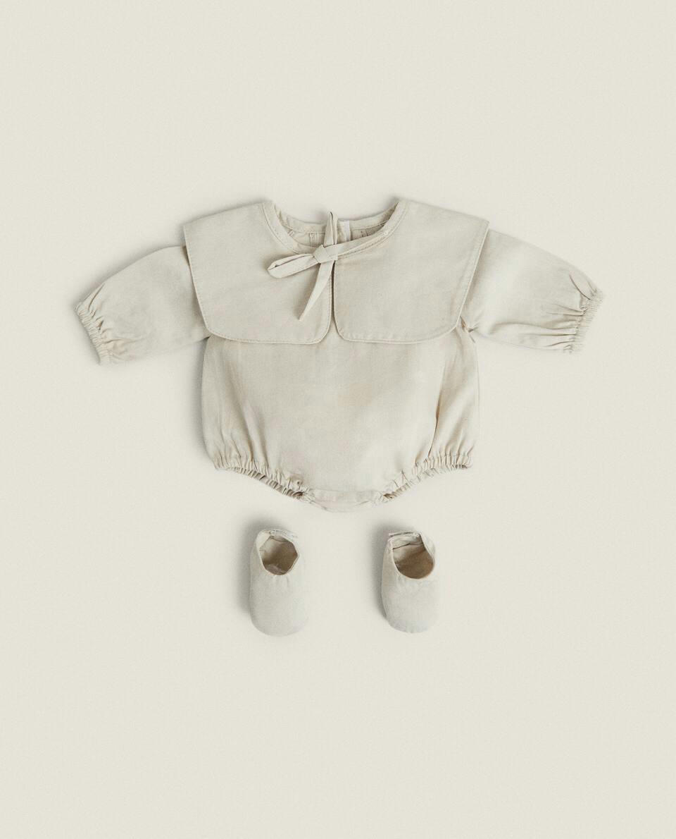 DOLL ROMPER AND SHOES SET