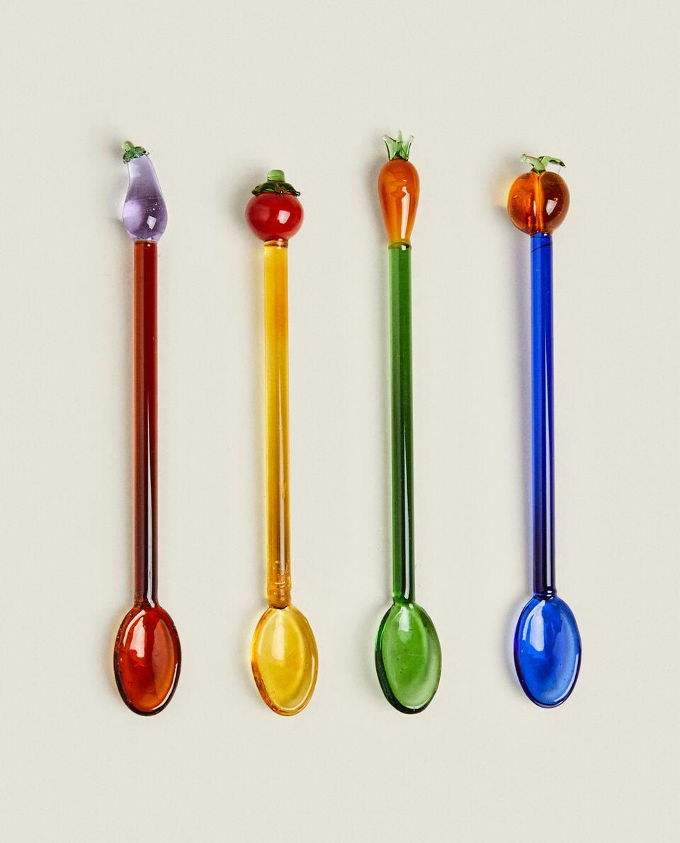 PACK OF PLANT DESSERT SPOONS (PACK OF 4)