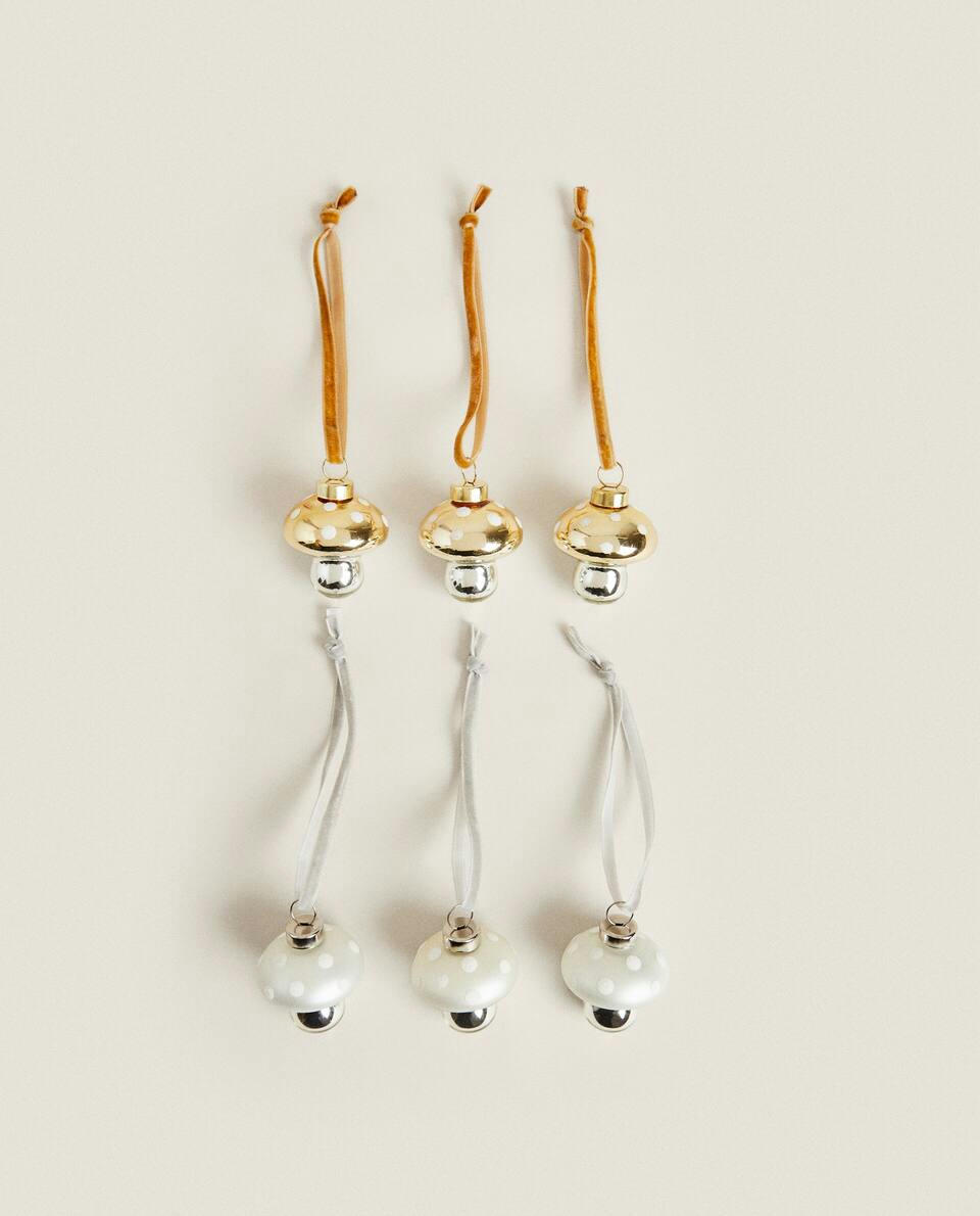 PACK OF  MUSHROOM DECORATIONS (PACK OF 6)