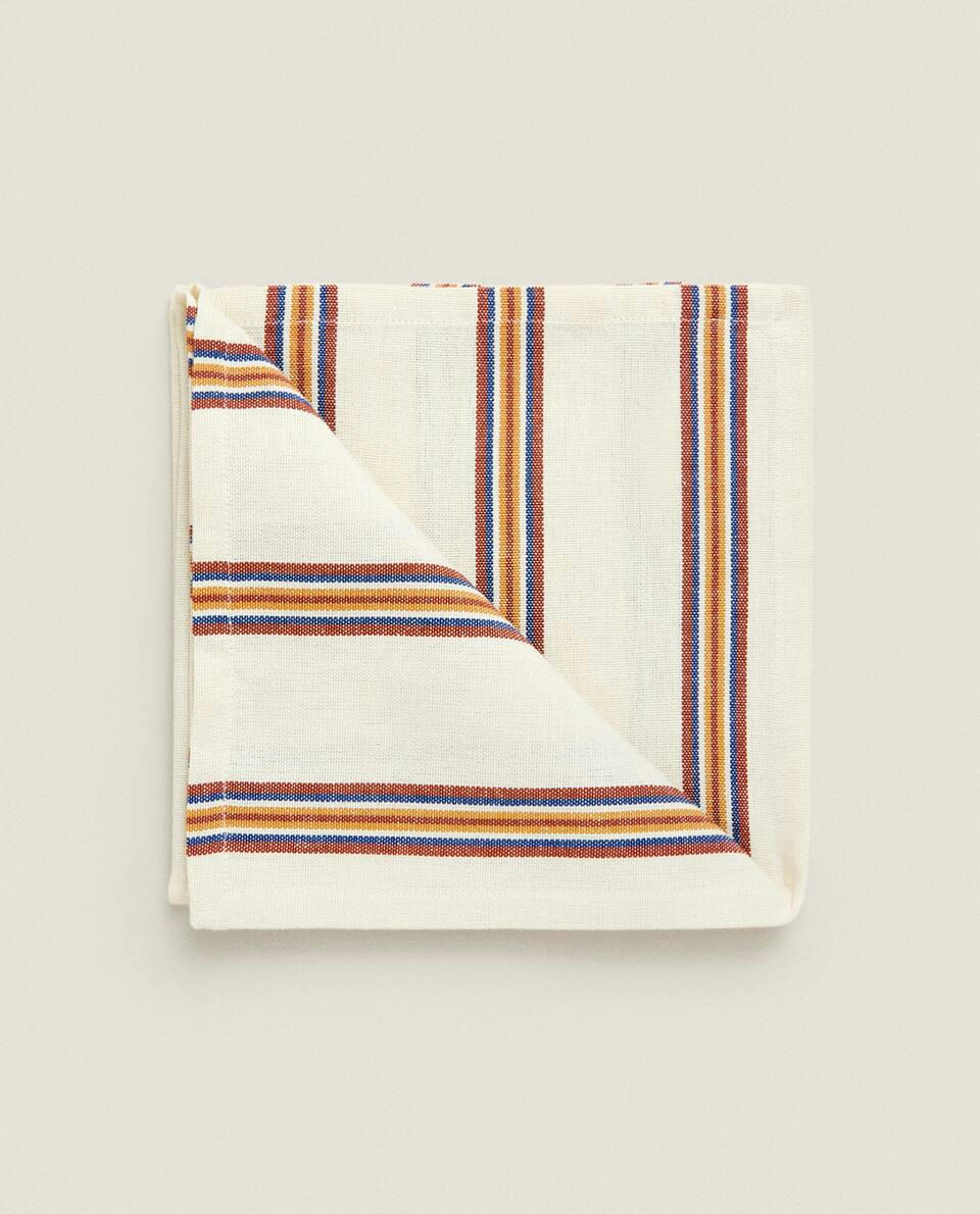 DYED THREAD STRIPED NAPKIN