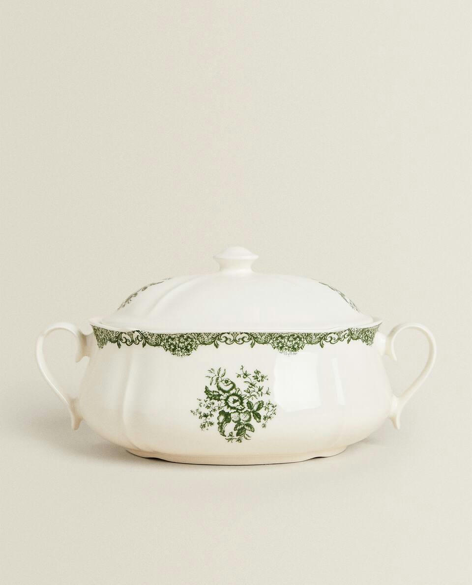 FLORAL  SERVING TUREEN
