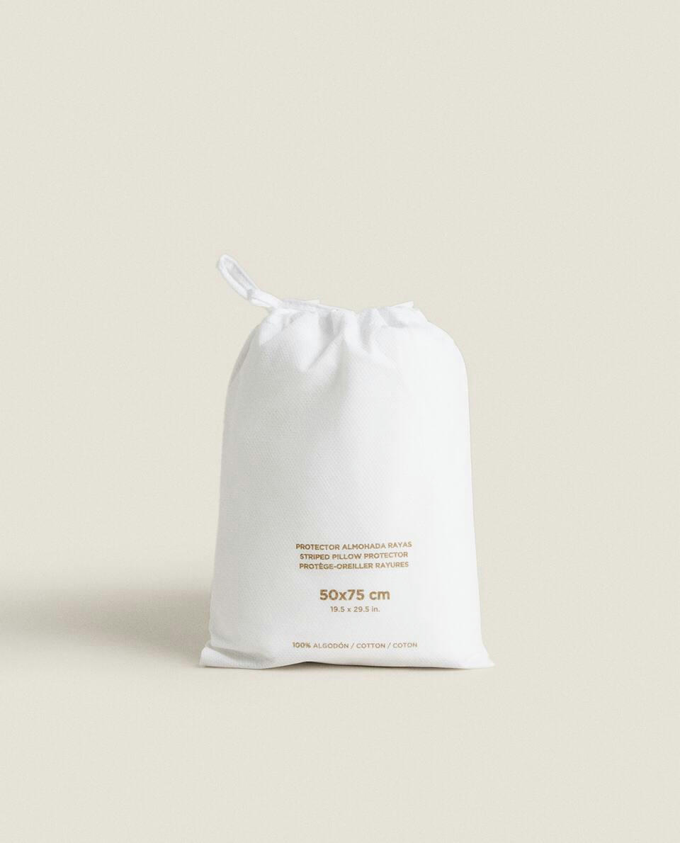 STRIPED  MATTRESS PILLOW PROTECTOR