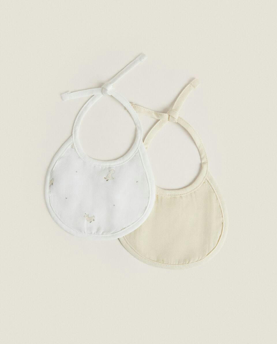 DUCK MUSLIN BIBS (SET OF 2)
