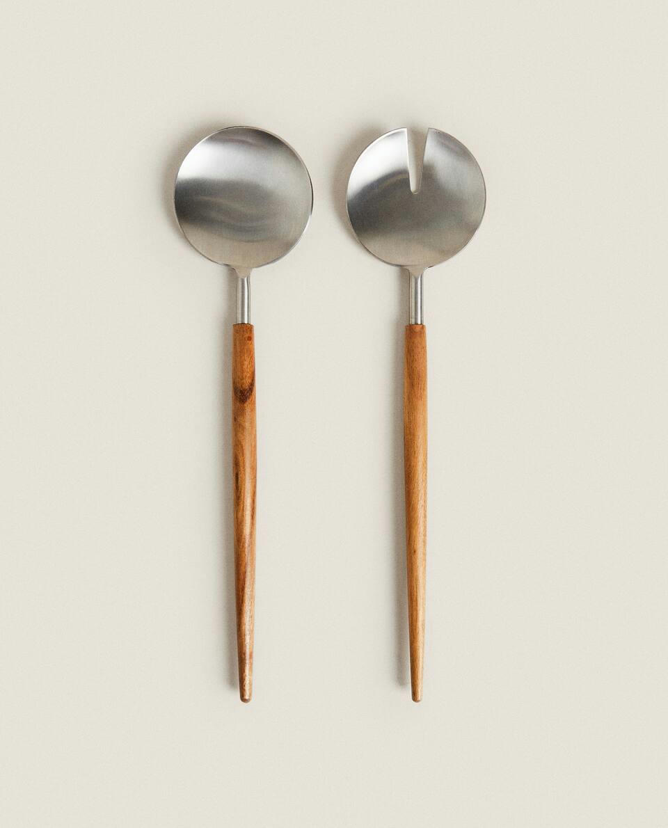 SET OF STEEL SERVING CUTLERY