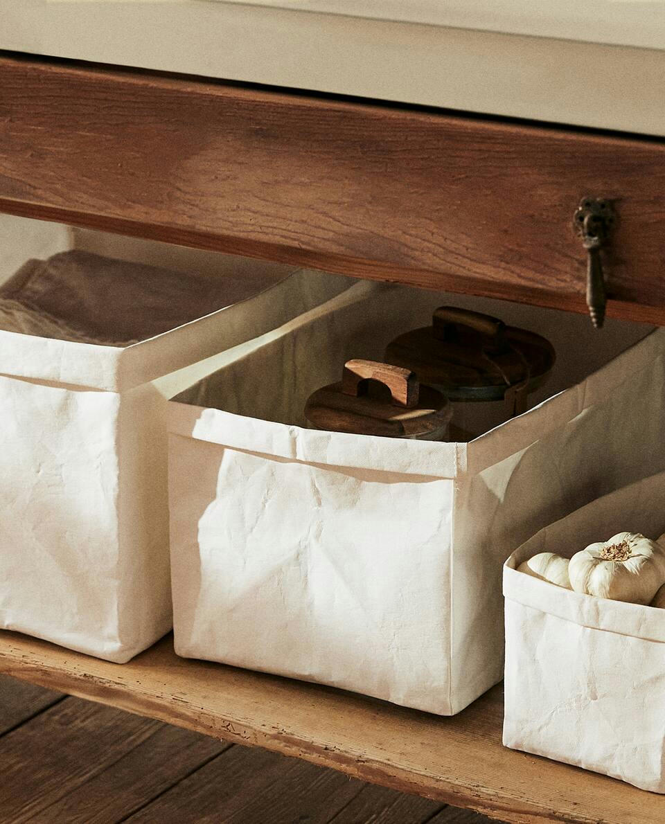 PAPER-EFFECT ORGANISER BASKET