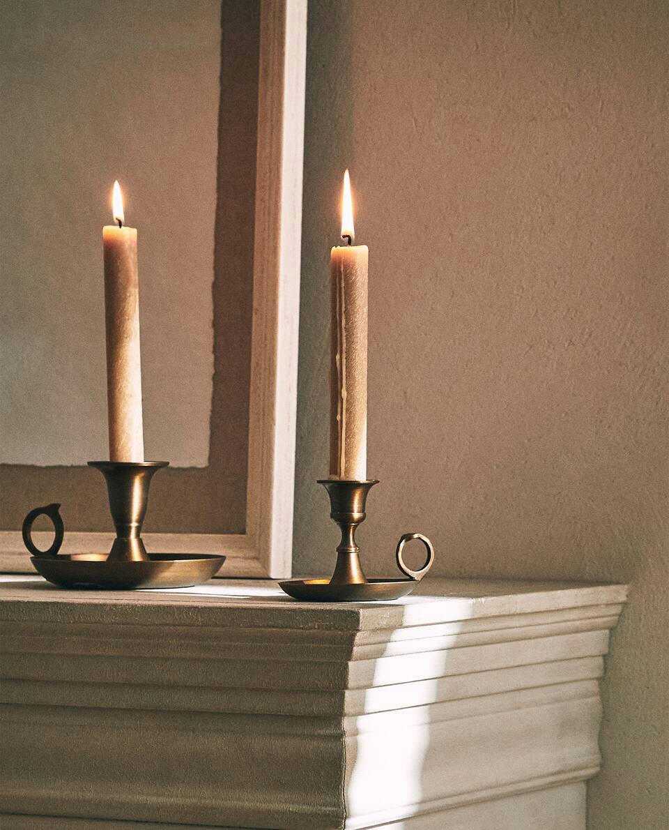 SMALL GOLD CANDLESTICK