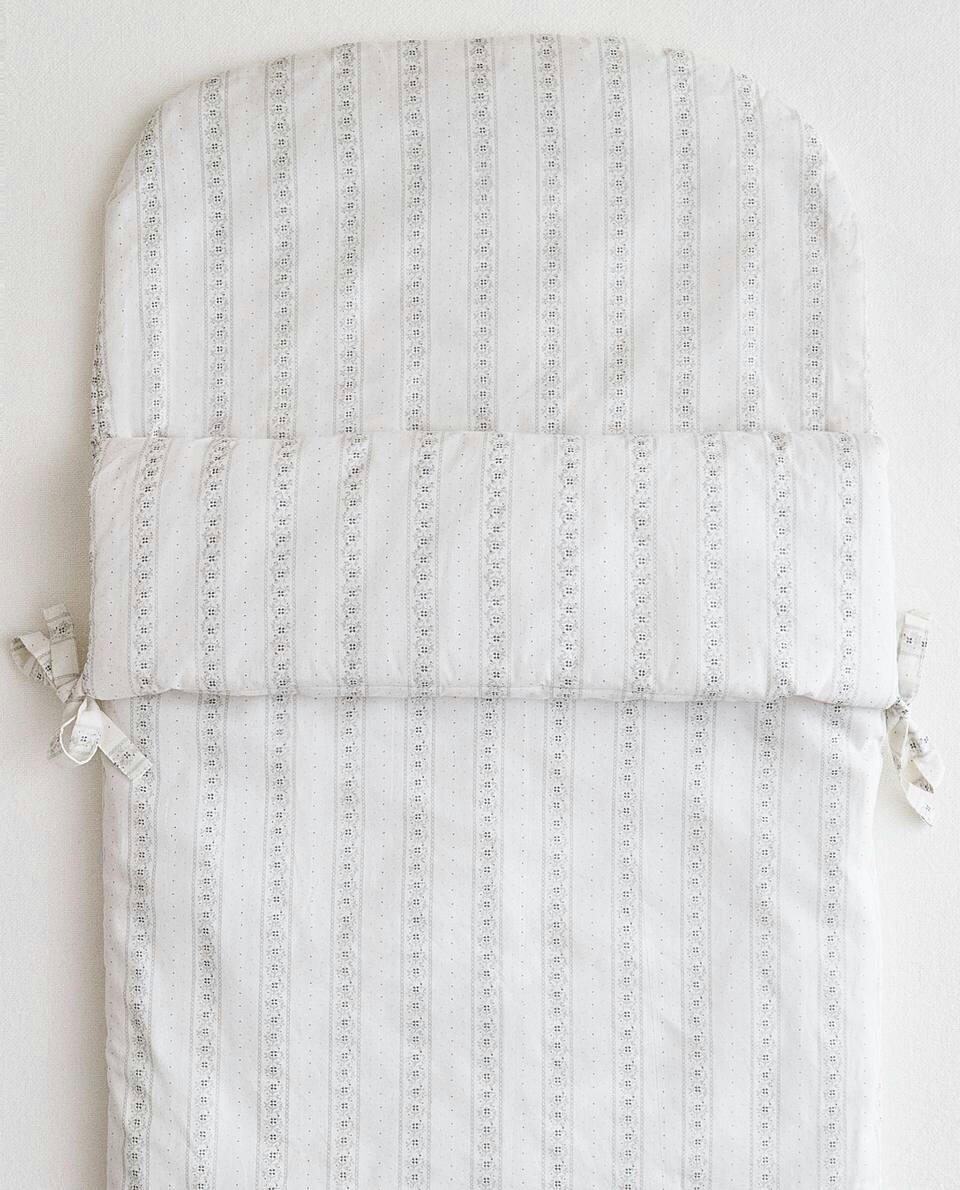 FLORAL BORDER CARRYCOT BABY WRAP