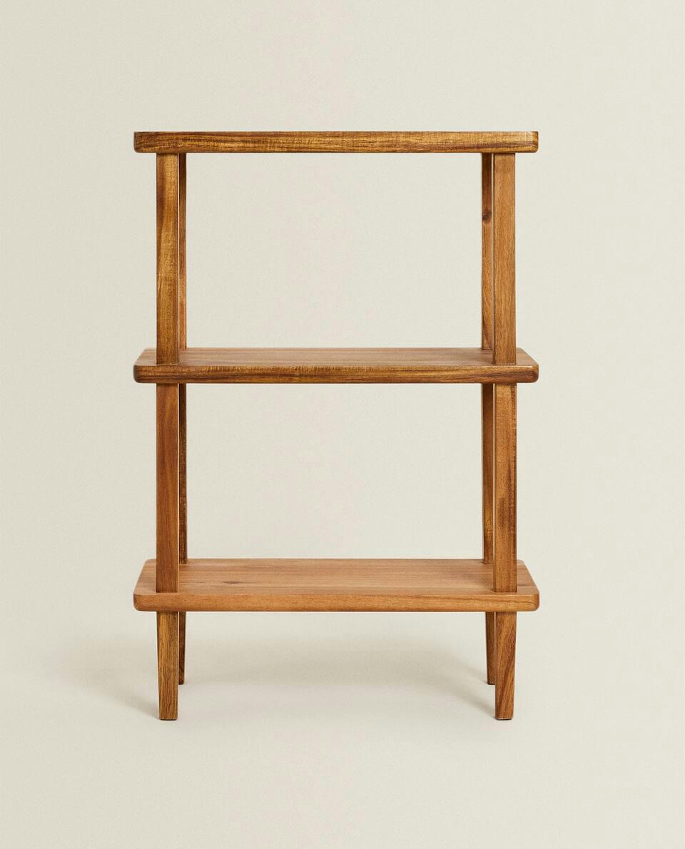ACACIA WOOD SHELVING UNIT