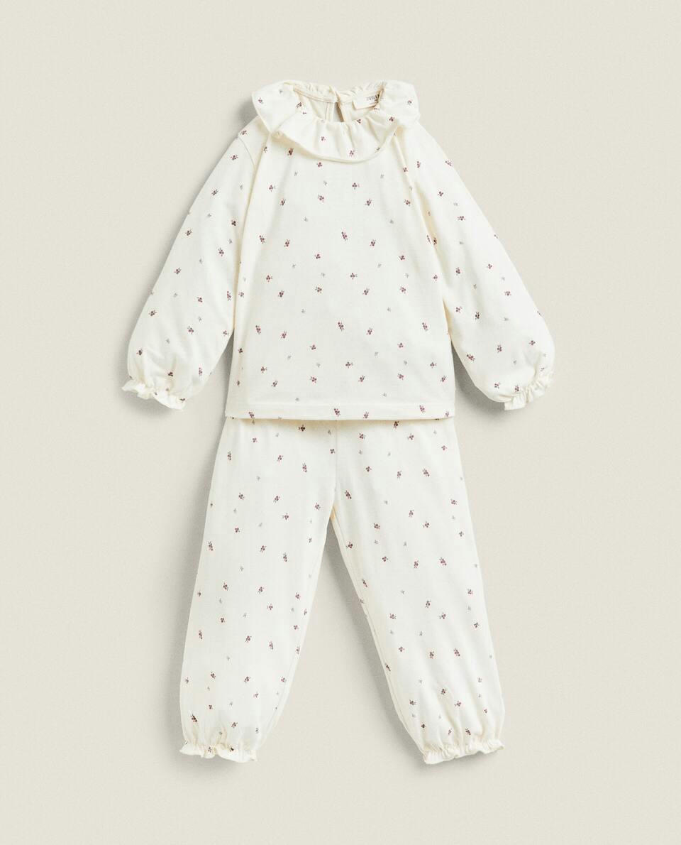 CHILDREN'S FLORAL PRINT SET OF PYJAMAS