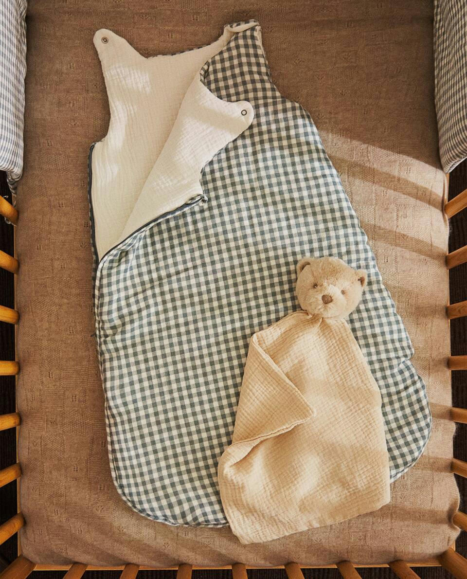 CHILDREN’S CHECK COTTON SLEEPING BAG