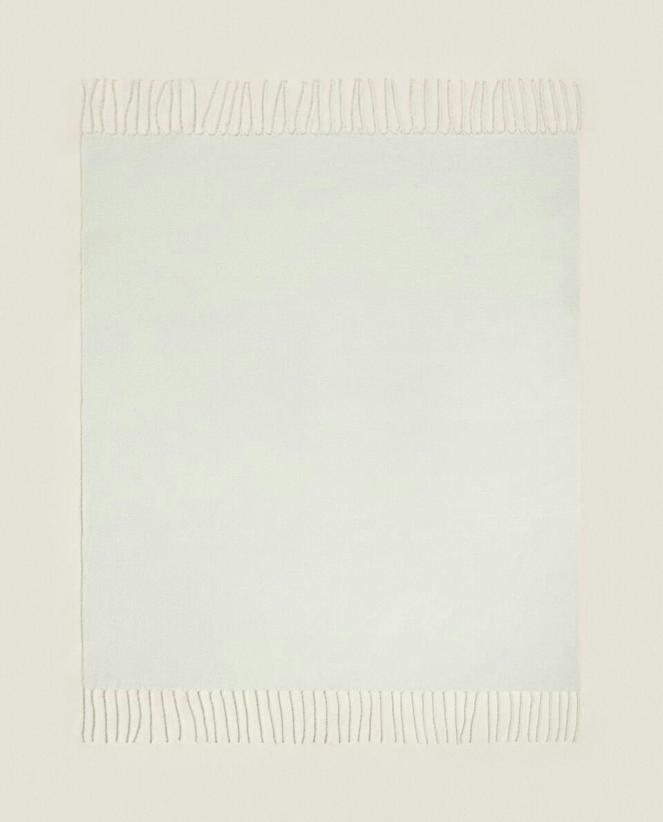 FRINGED WOOL BLANKET