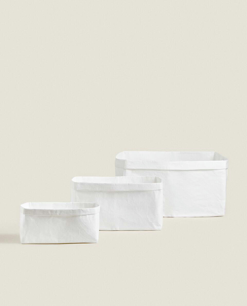 PAPER-EFFECT ORGANISER BASKET