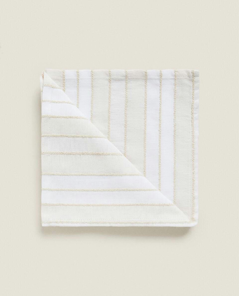 DYED THREAD STRIPED NAPKINS (PACK OF 2)