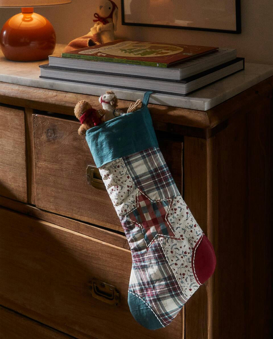 WOOL STOCKING CHRISTMAS DECORATION