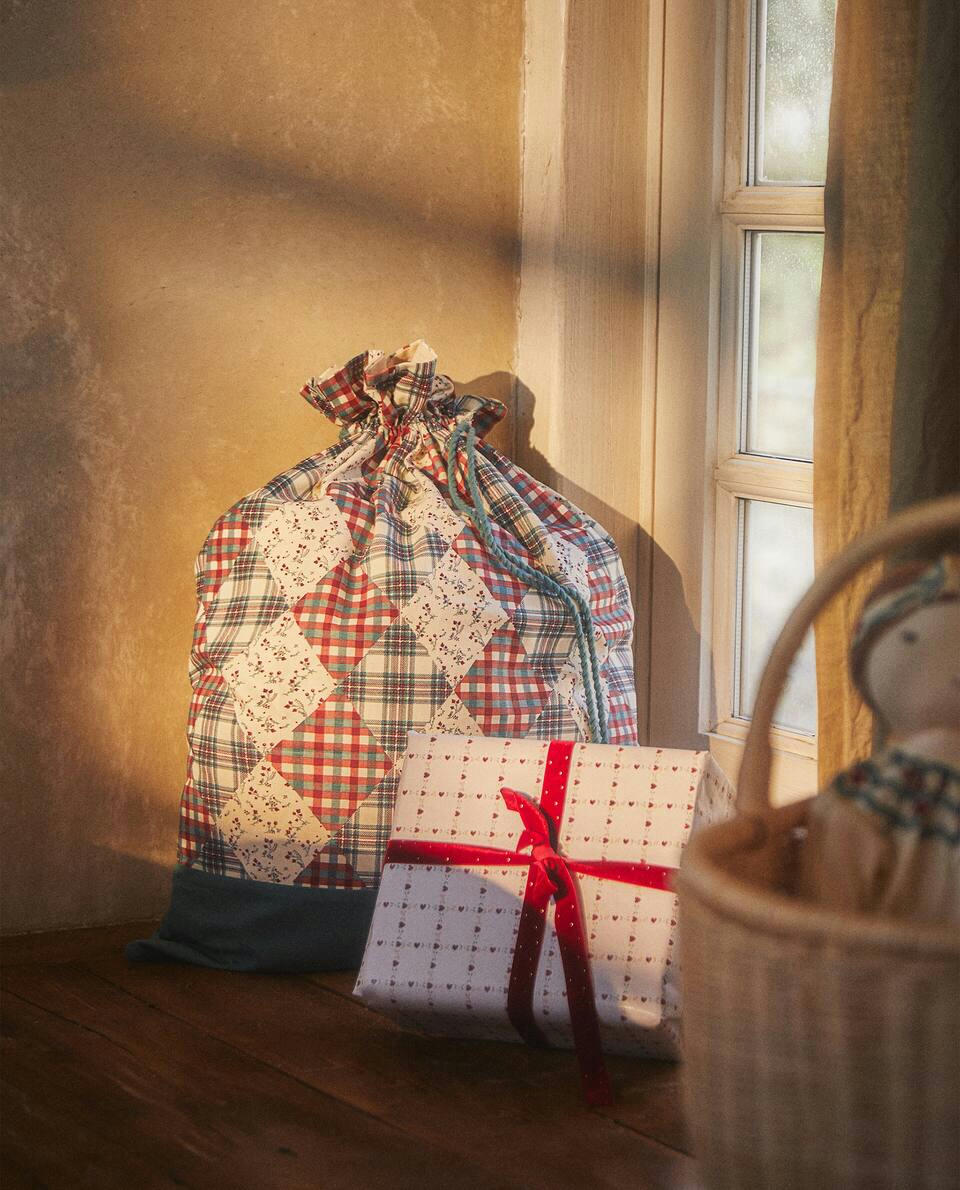 CHILDREN'S GIFT BAG PATCHWORK CHRISTMAS
