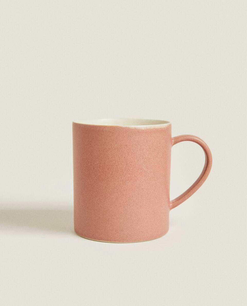 COLOURED STONEWARE MUG