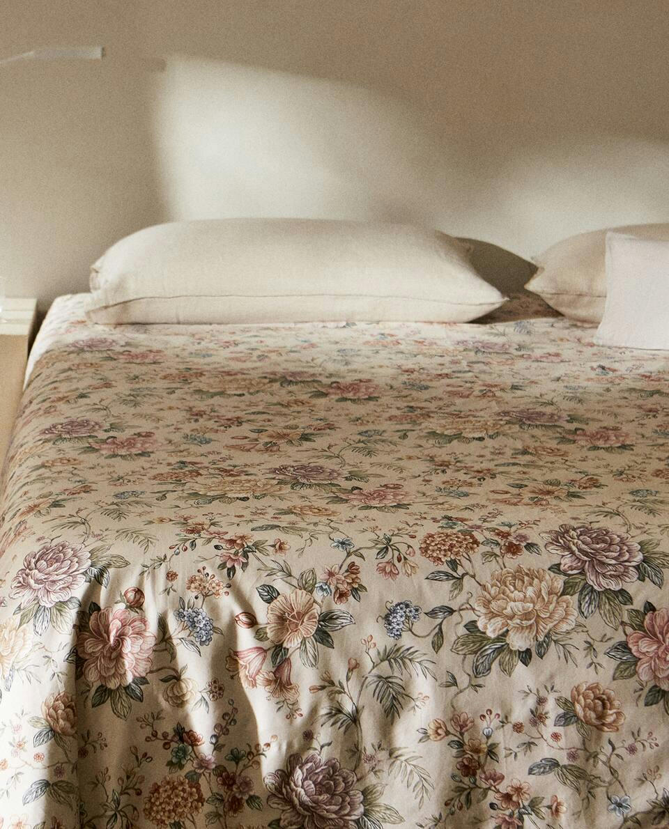 FLORAL PRINT DUVET COVER