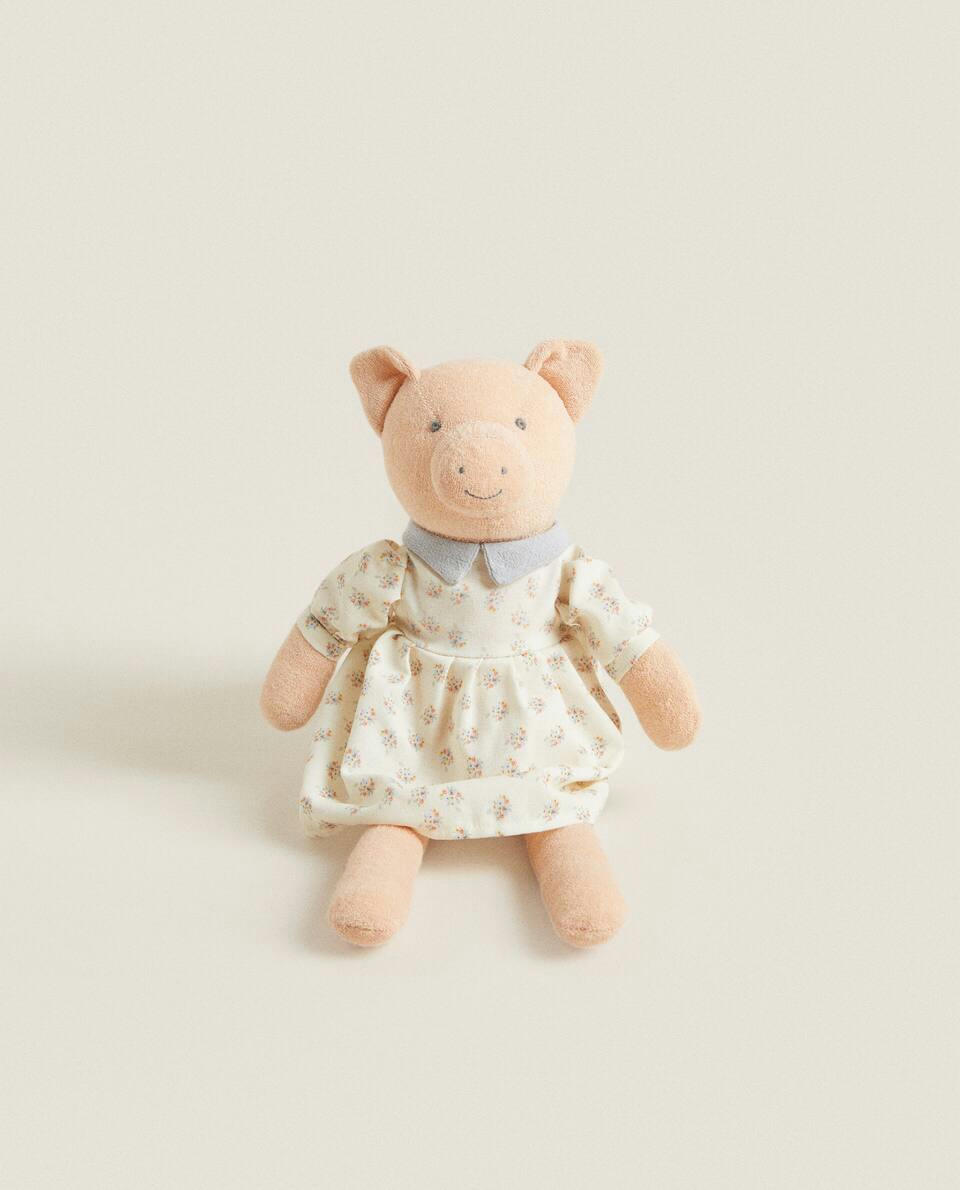 CHILDREN’S PIG IN DRESS SOFT TOY