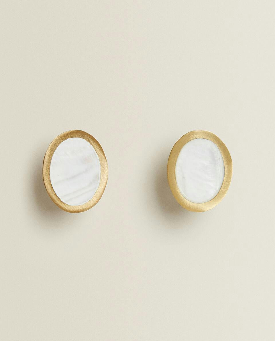 OVAL MOTHER-OF-PEARL DOOR KNOB (PACK OF 2)