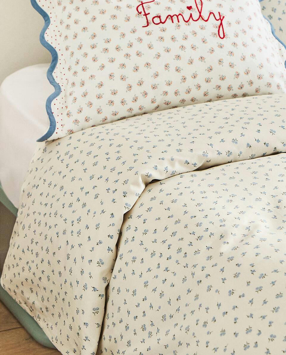FLORAL PRINT DUVET COVER
