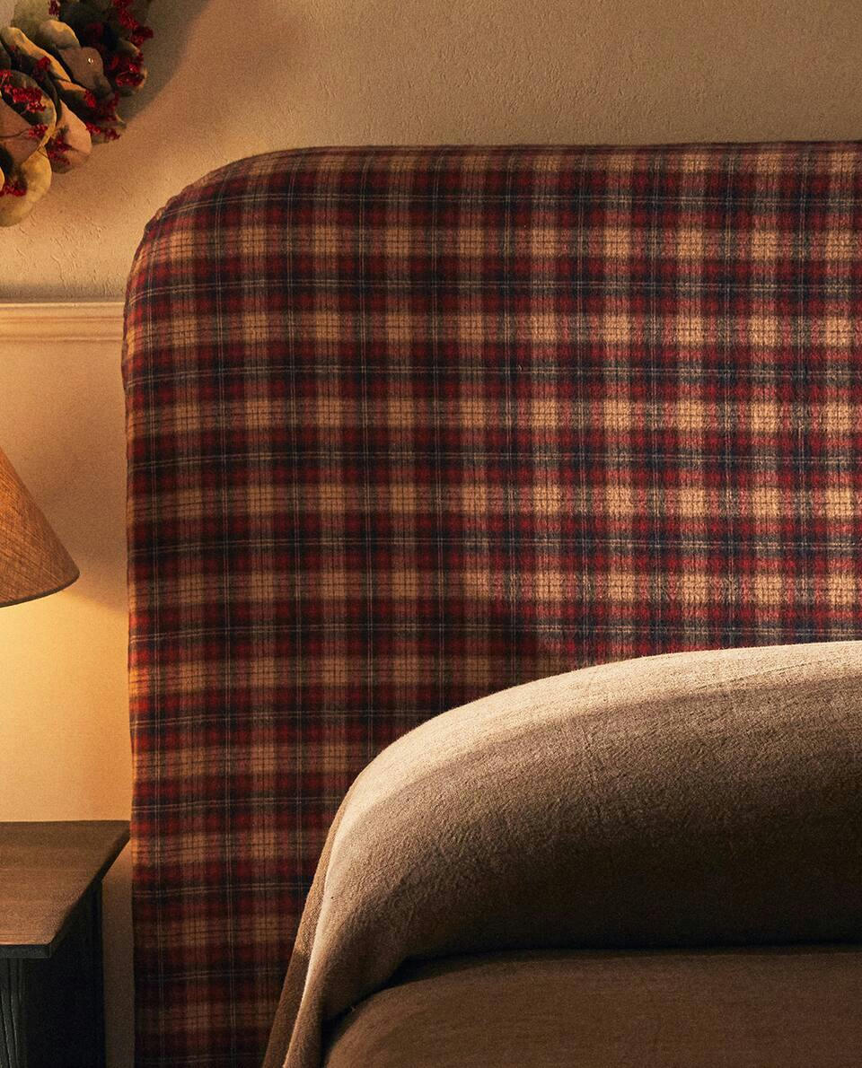 TARTAN HEADBOARD COVER