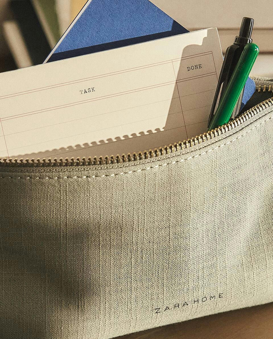 LARGE COTTON TOILETRY BAG